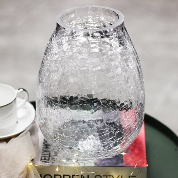 Light luxury ice flower cracked glass vase oversiz - Picture 7 of 7